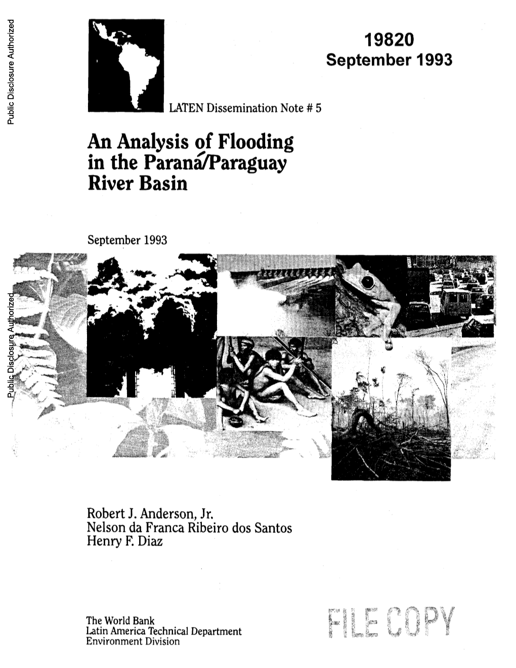 Of Flooding in the Parana'/Paraguay River Basin