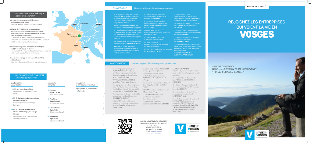Brochure Rejoignez Les Entreprises Qui Voient La Vie En Vosges
