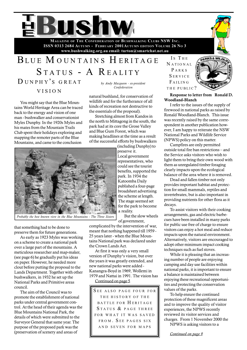 Blue Mountains Heritage Status - a Reality