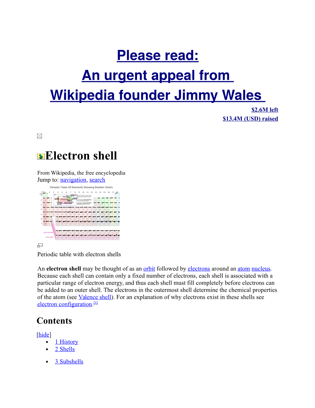 Please Read: an Urgent Appeal from Wikipedia Founder Jimmy Wales $2.6M Left $13.4M (USD) Raised