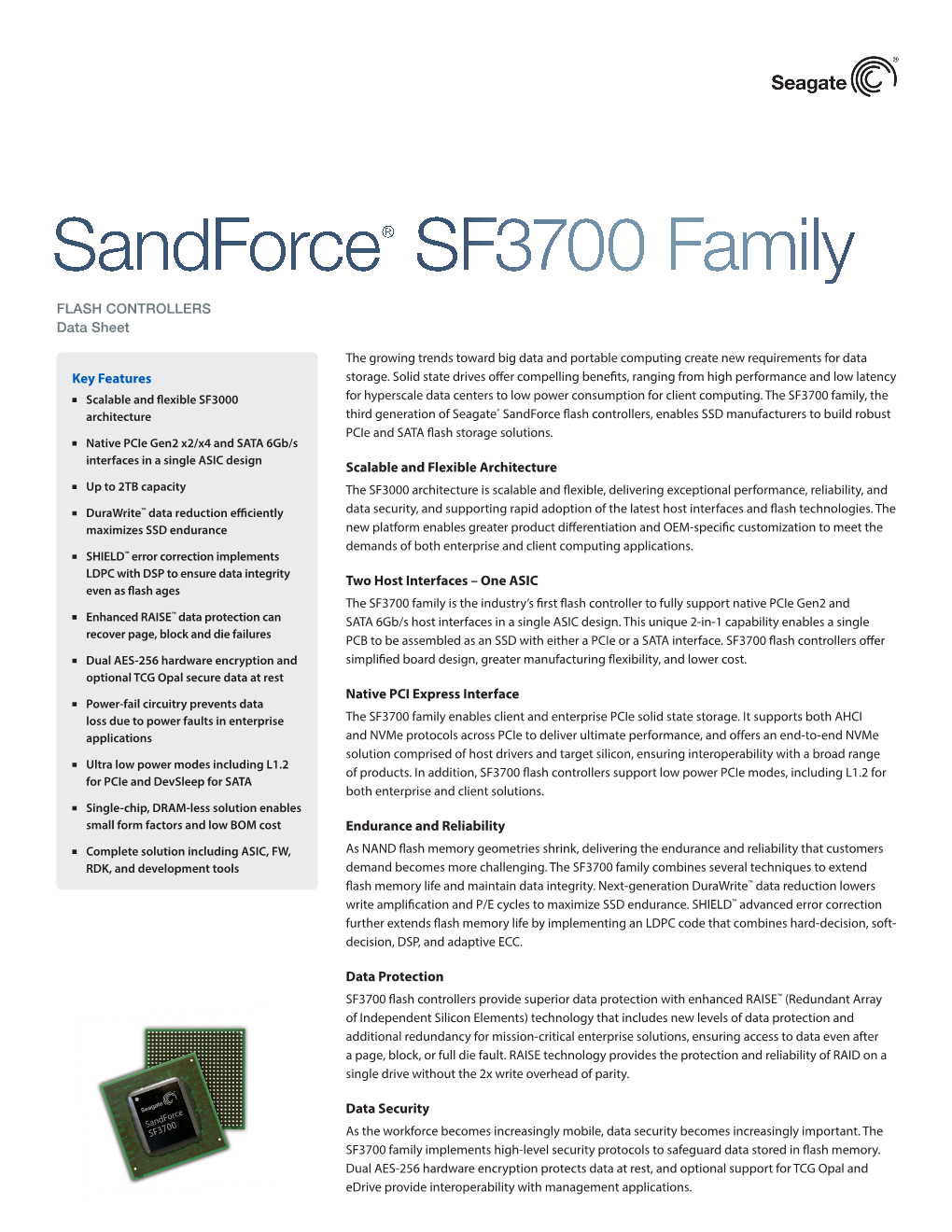 Sandforce® SF3700 Family