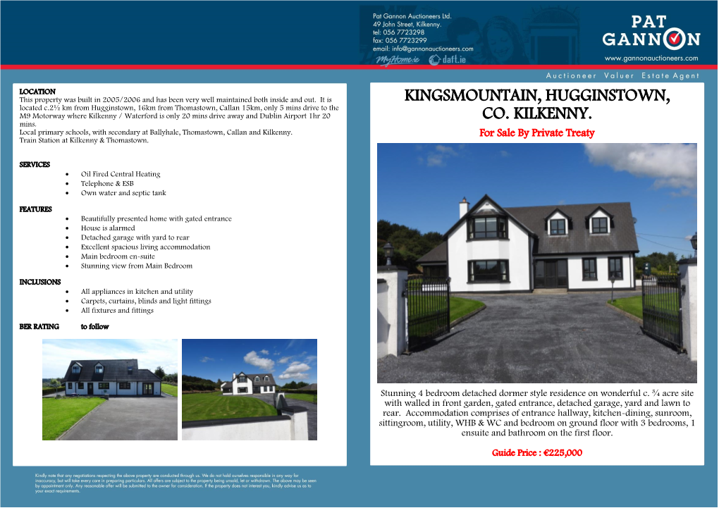 Kingsmountain, Hugginstown, Co. Kilkenny