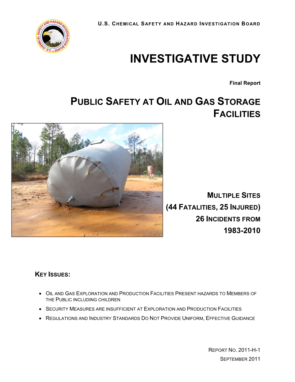 Public Safety and Oil and Gas Storage Facilities