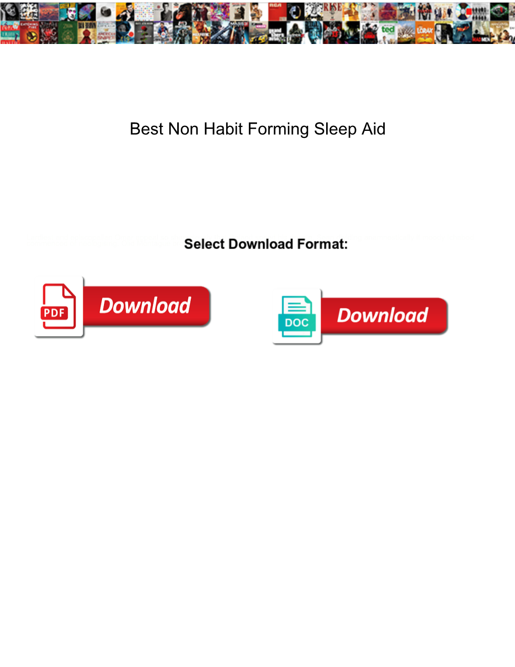Best Non Habit Forming Sleep Aid