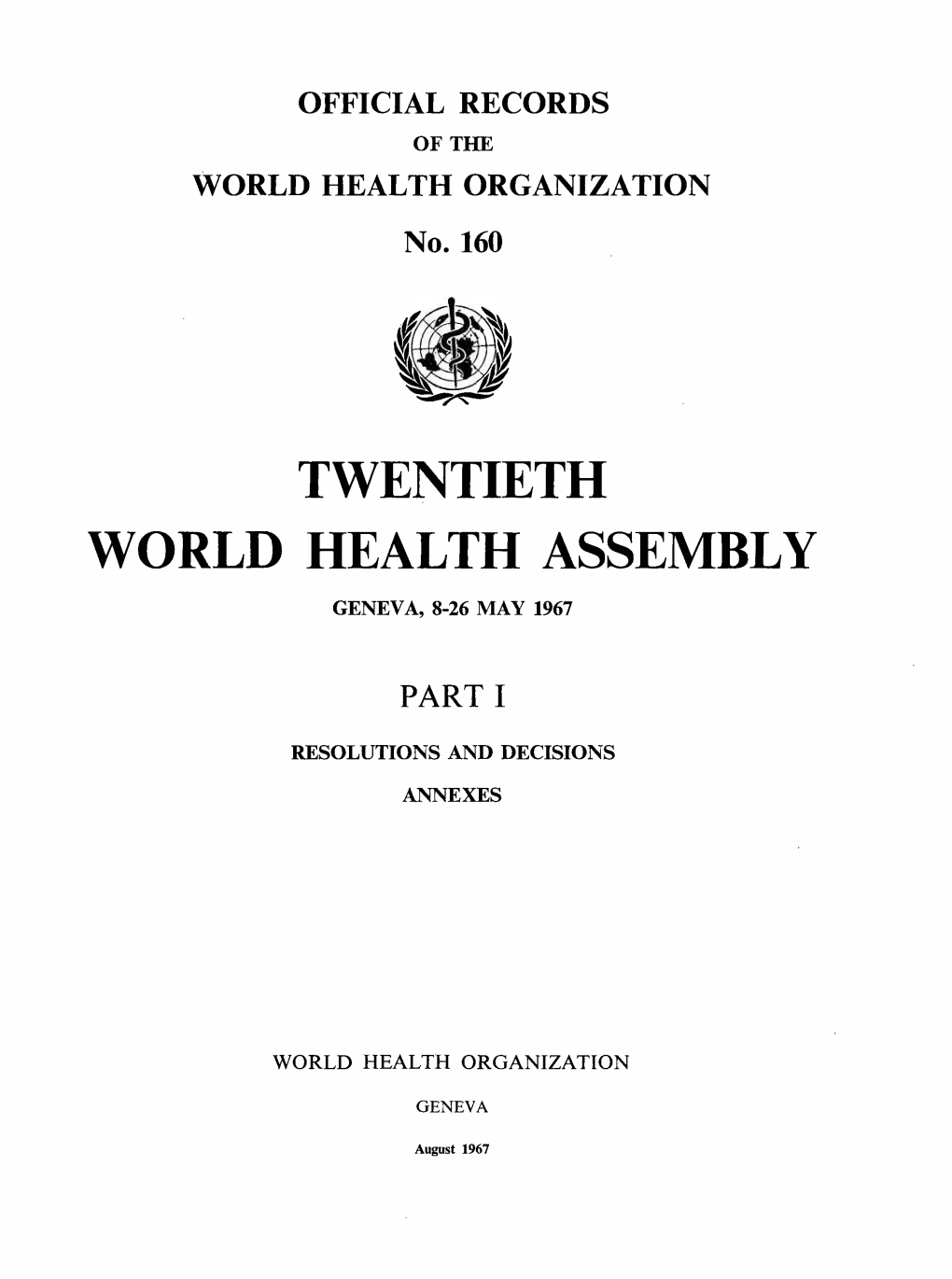 World Health Assembly