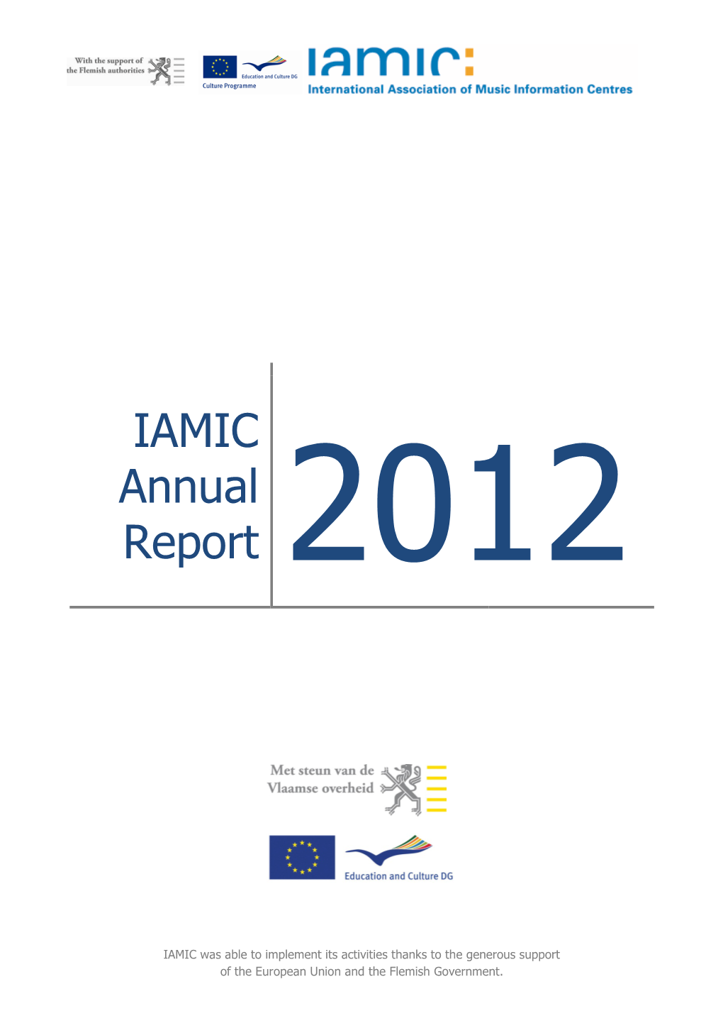 IAMIC Annual Report 2012