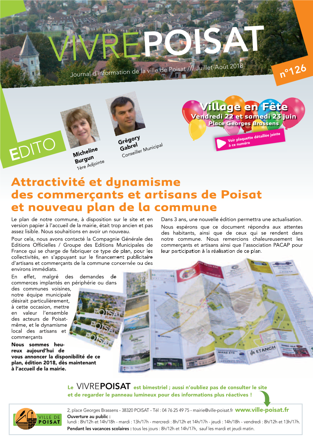 VIVREPOISAT Journal D’Information De La Ville De Poisat /// Juillet-Août 2018 N°126