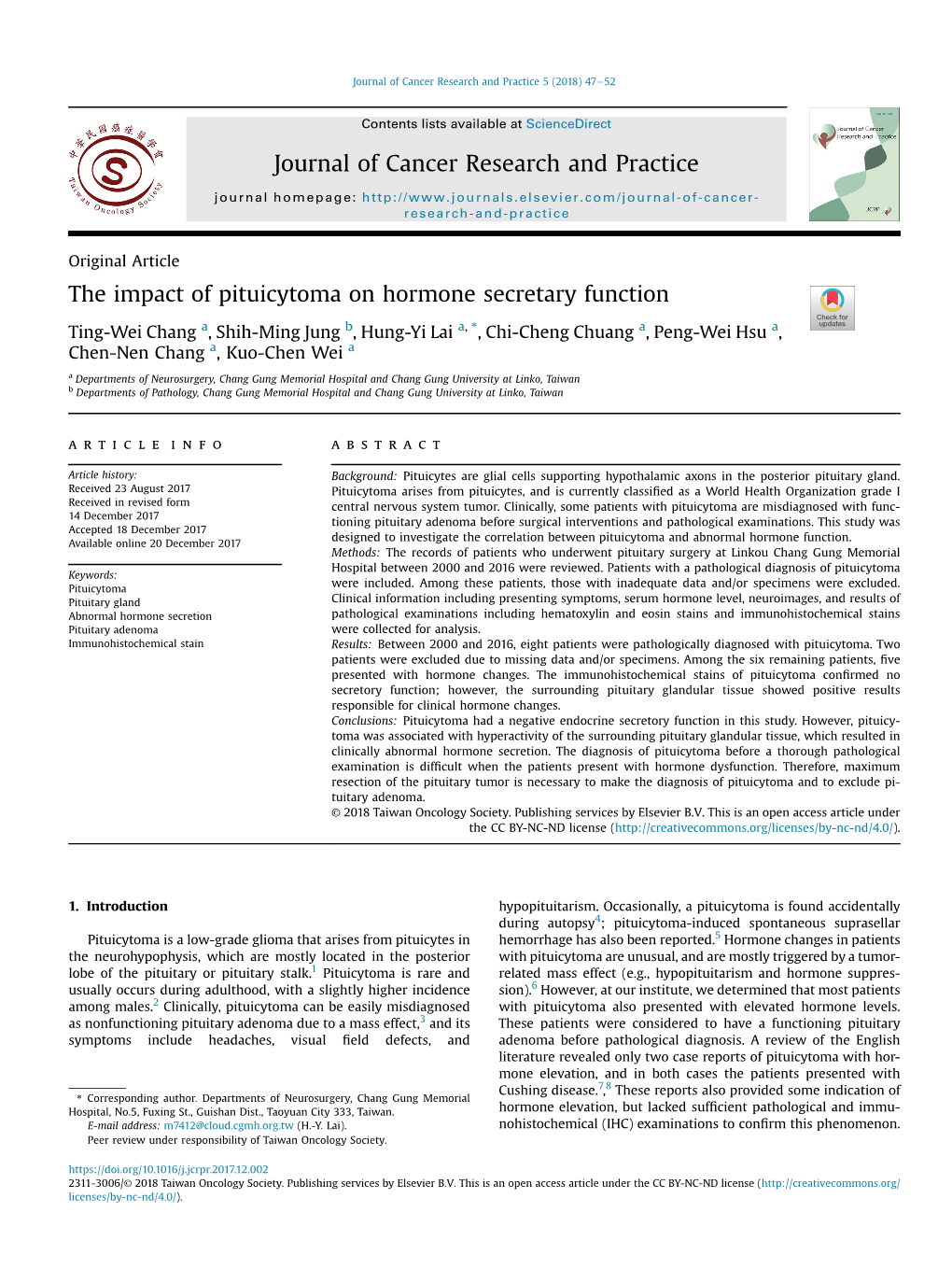 The Impact of Pituicytoma on Hormone Secretary Function