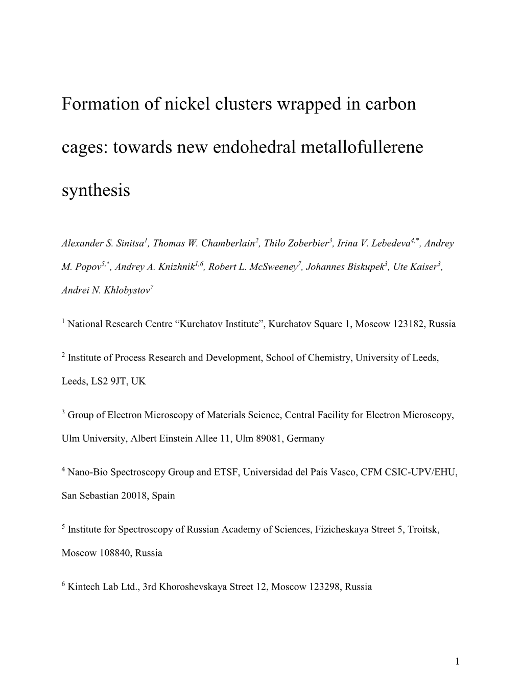 Formation of Nickel Clusters Wrapped in Carbon Cages: Towards New Endohedral Metallofullerene Synthesis