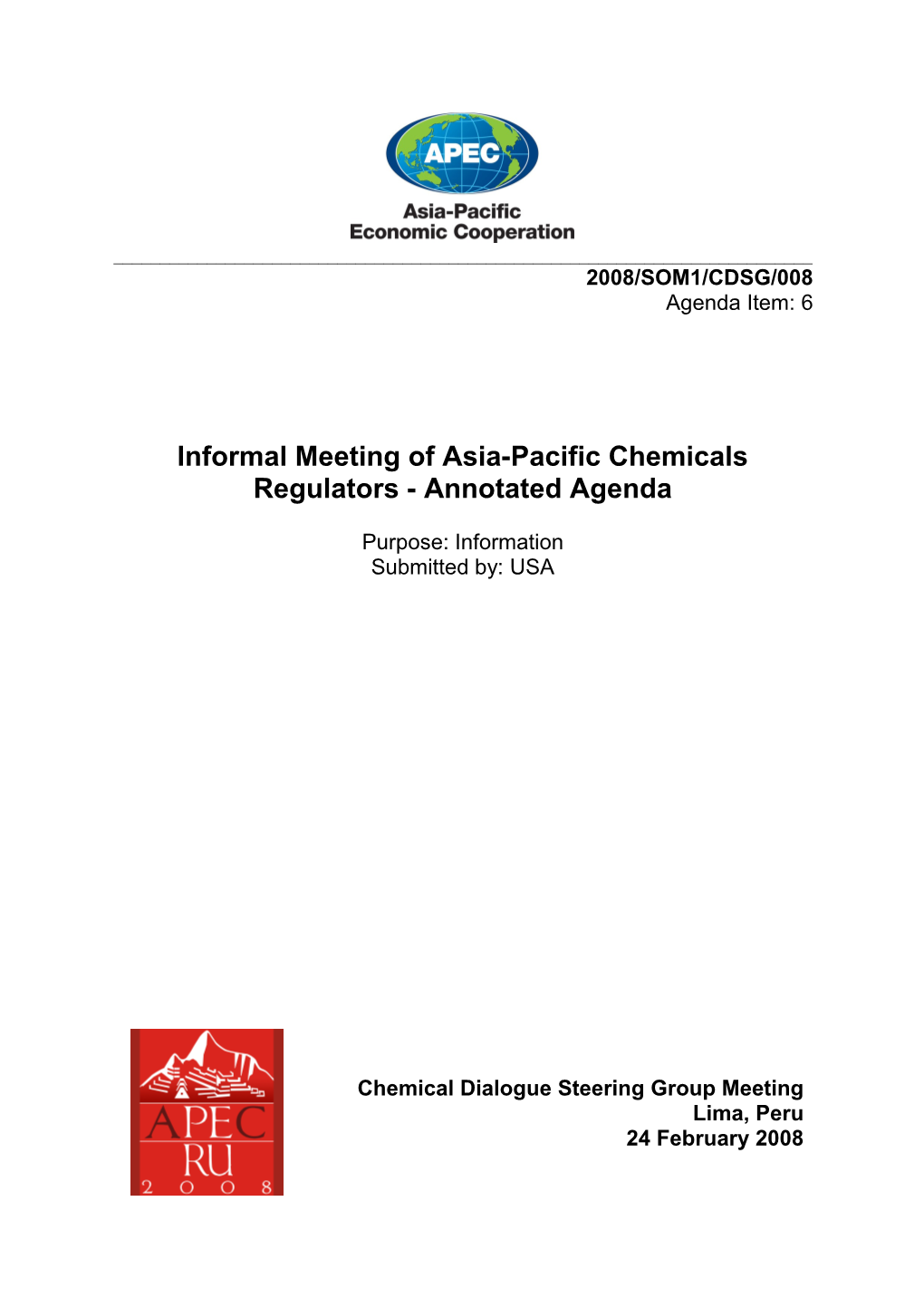 Informal Meeting of Asia-Pacific Chemicals Regulators