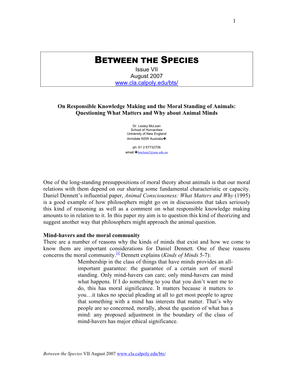 On Responsible Knowledge Making and the Moral Standing of Animals: Questioning What Matters and Why About Animal Minds