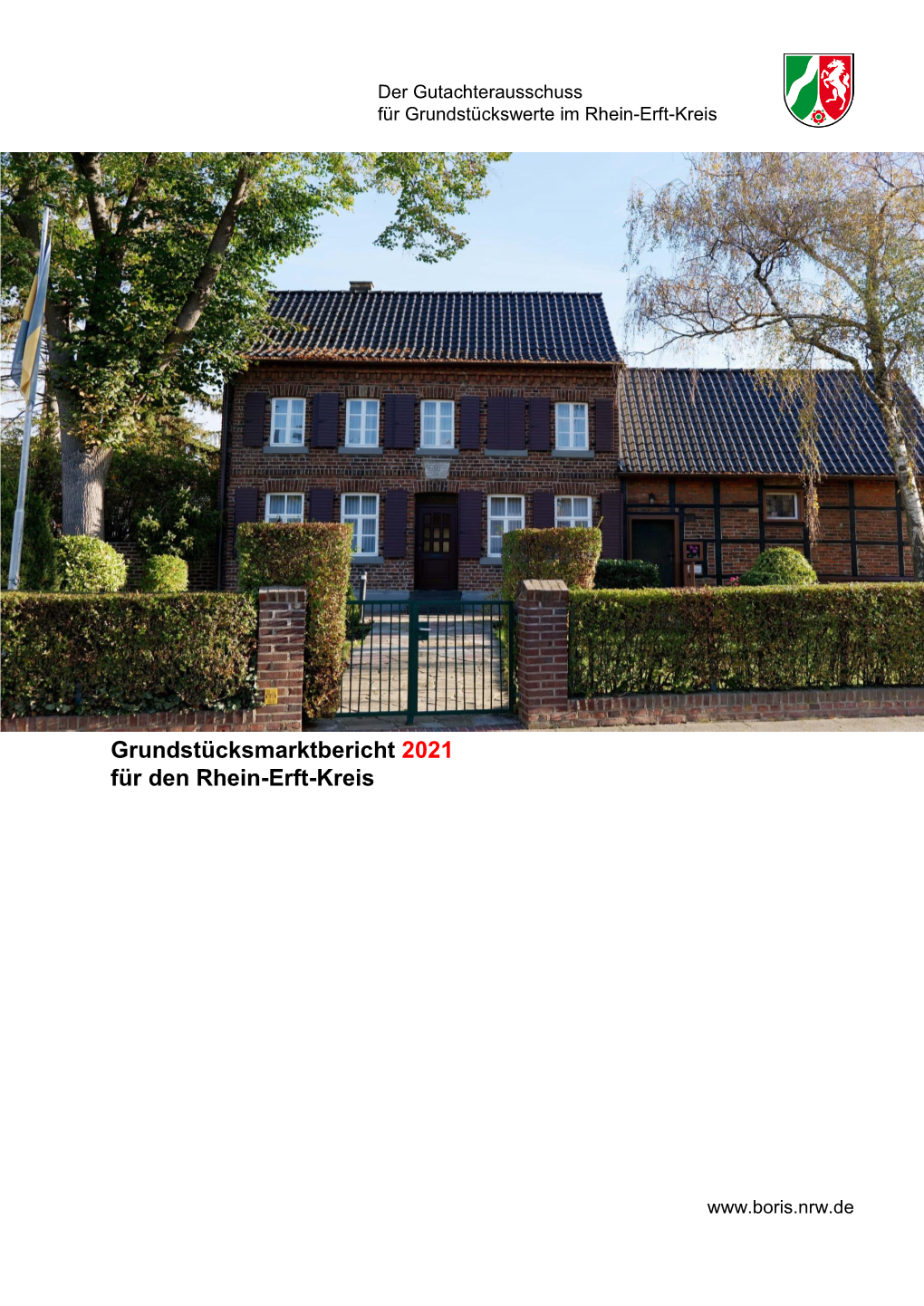 Grundstücksmarktbericht 2021 Für Den Rhein-Erft-Kreis