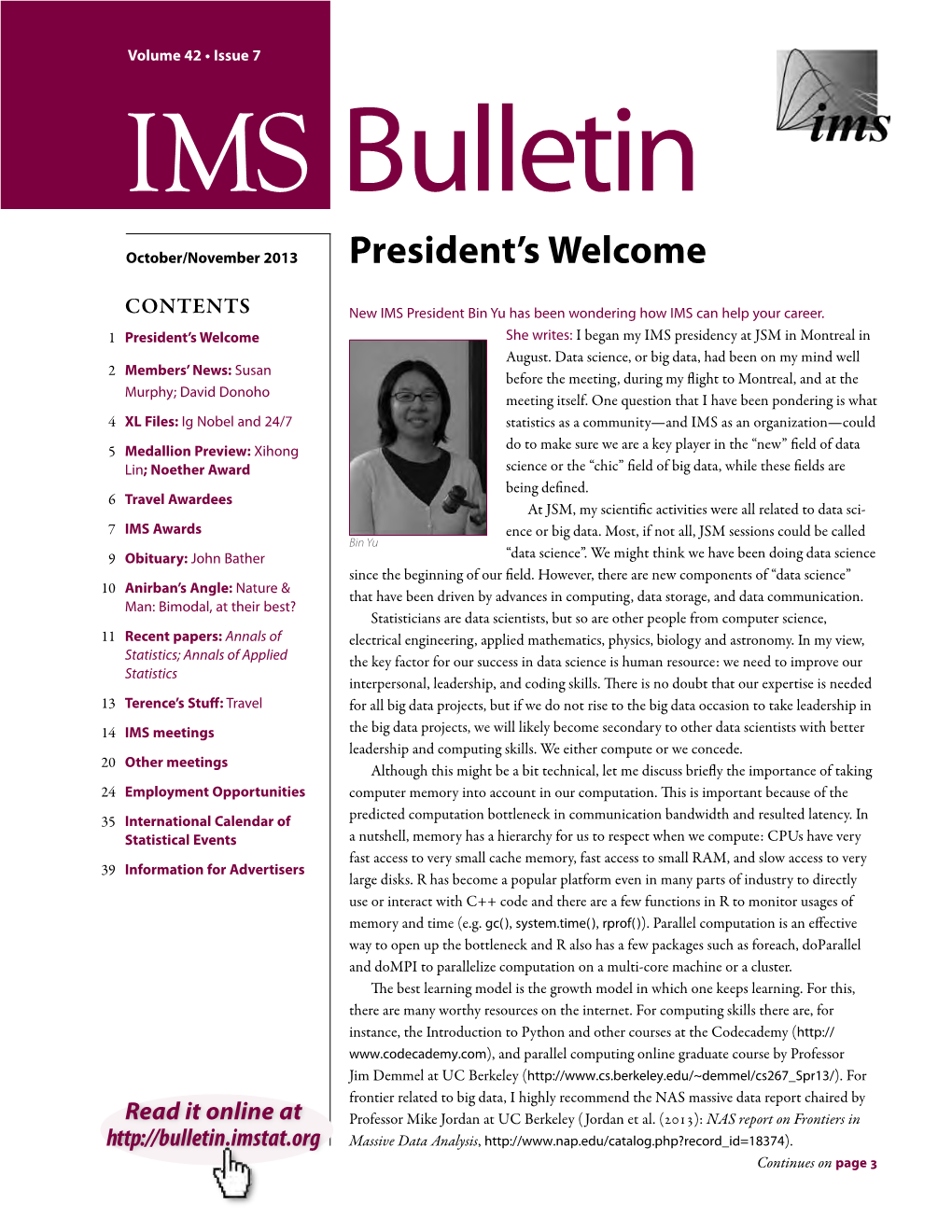 IMS Bulletin 42(7)