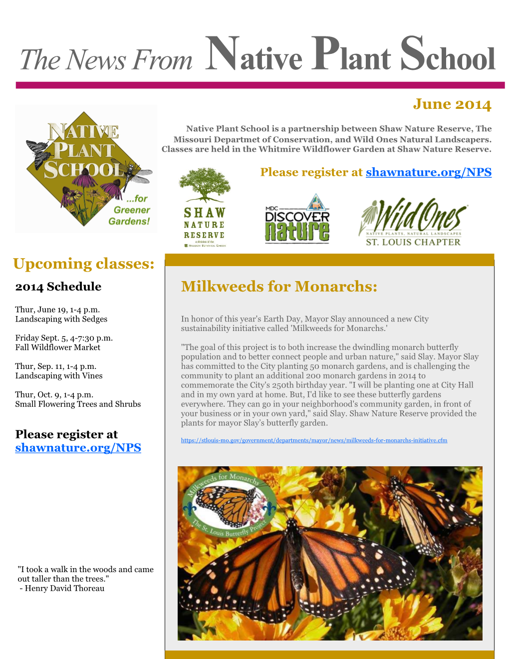 The News from Native Plant School