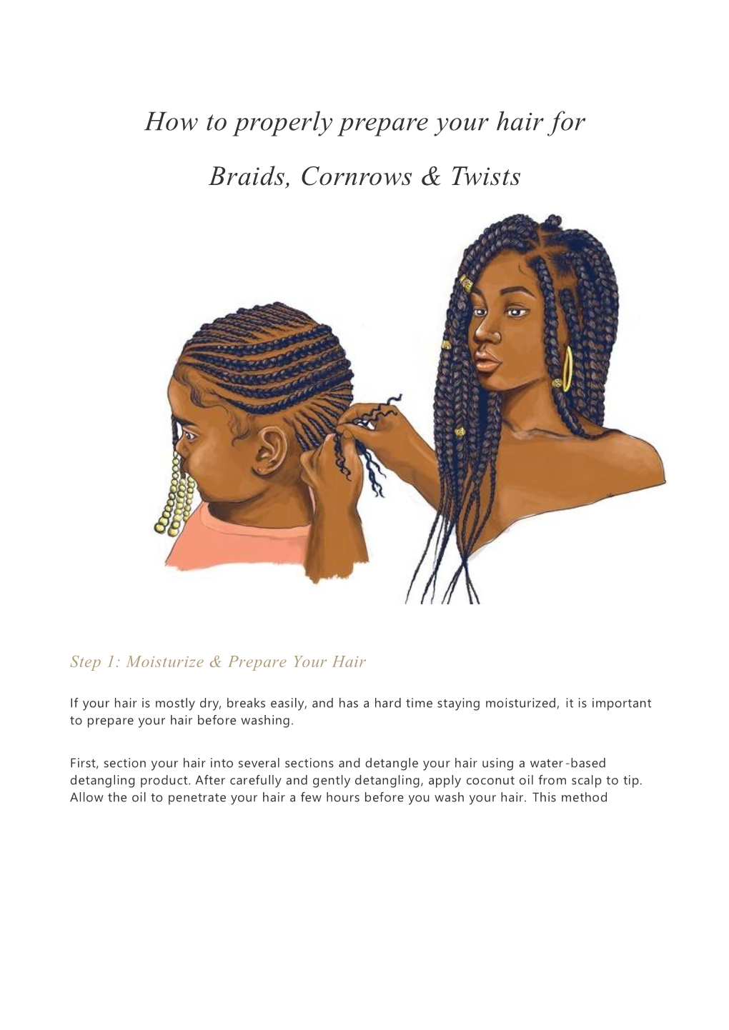 How to Properly Prepare Your Hair for Braids, Cornrows & Twists