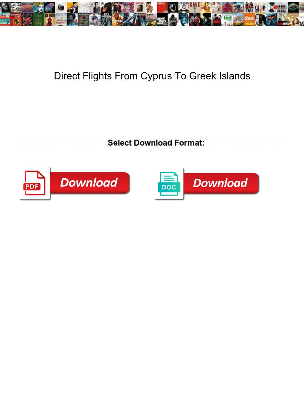 Direct Flights from Cyprus to Greek Islands