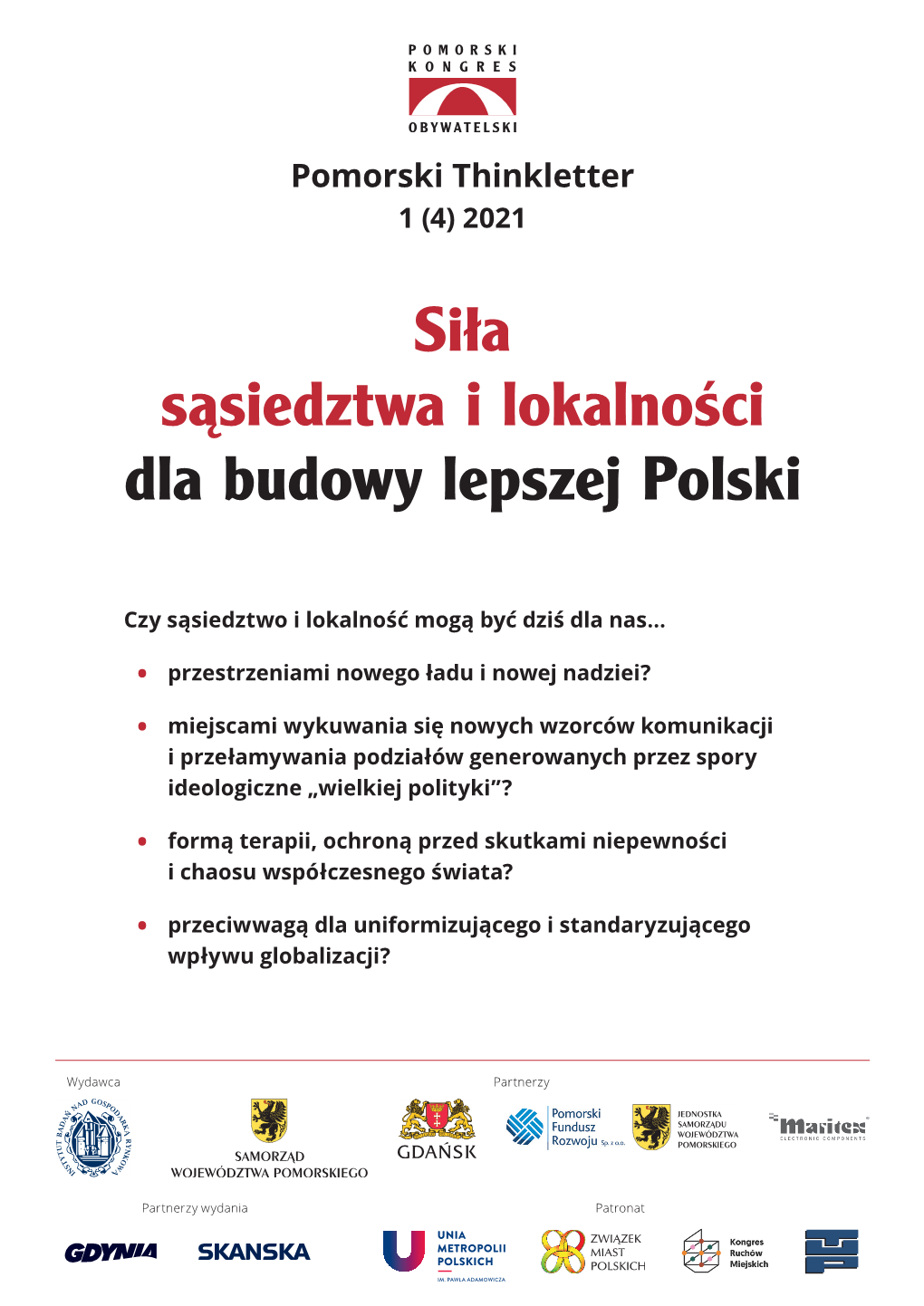 Siła Sąsiedztwa I Lokalności Dla Budowy Lepszej Polski