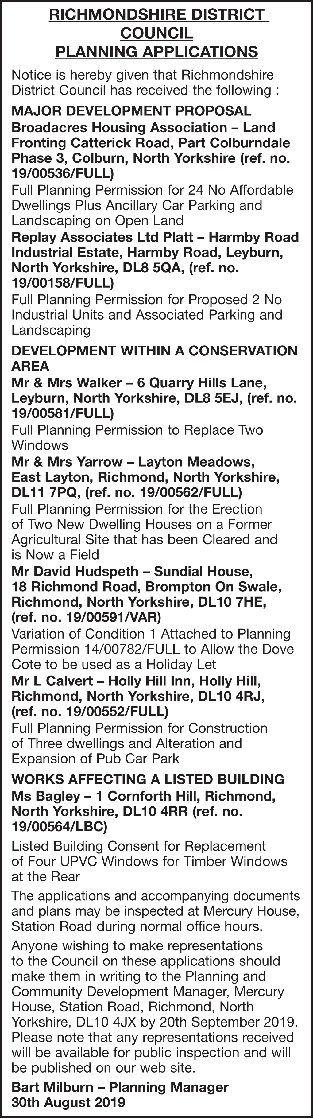 1316991 Richmondshire DC Planning X56.Indd