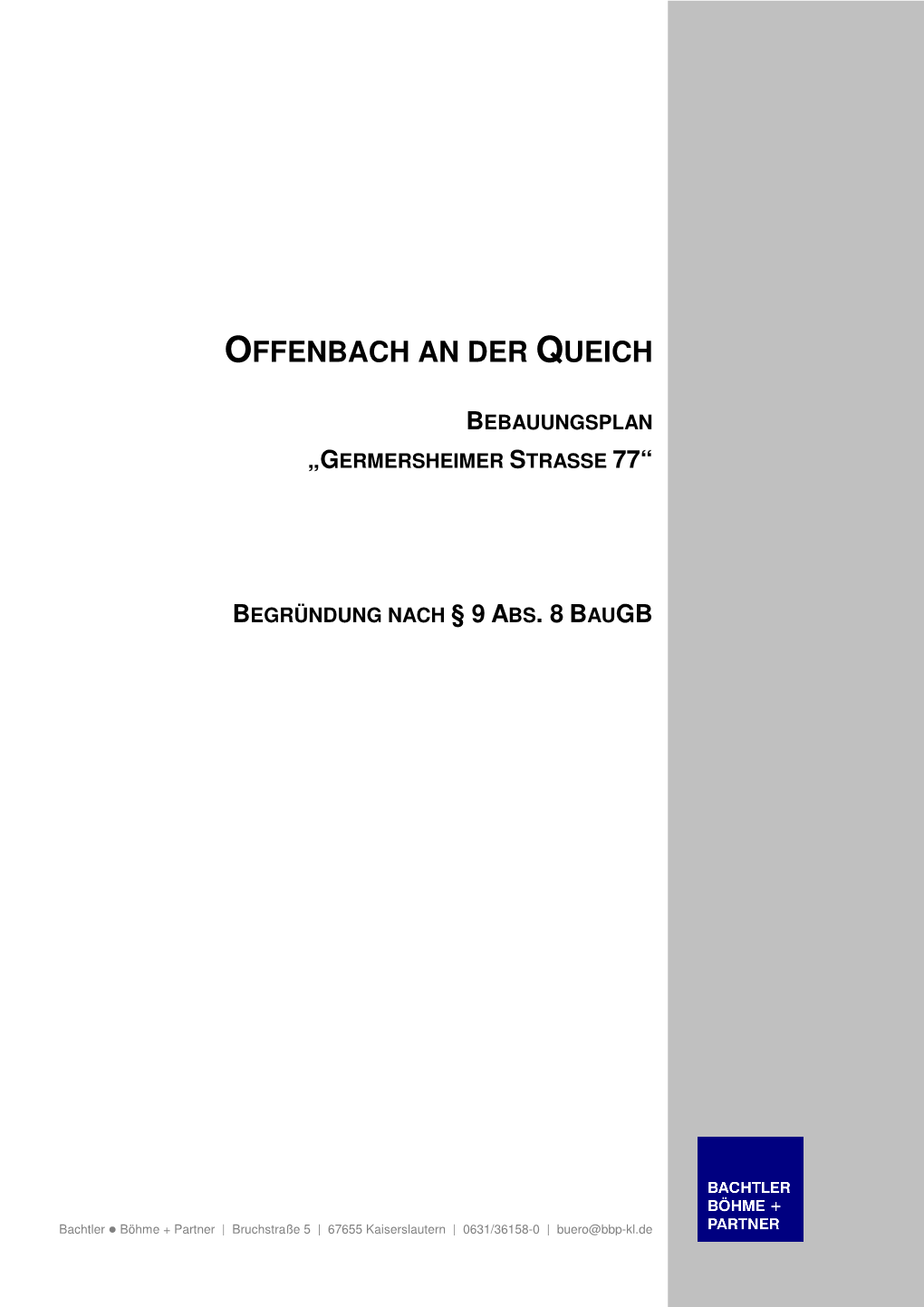 Offenbach an Der Queich Bebauungsplan