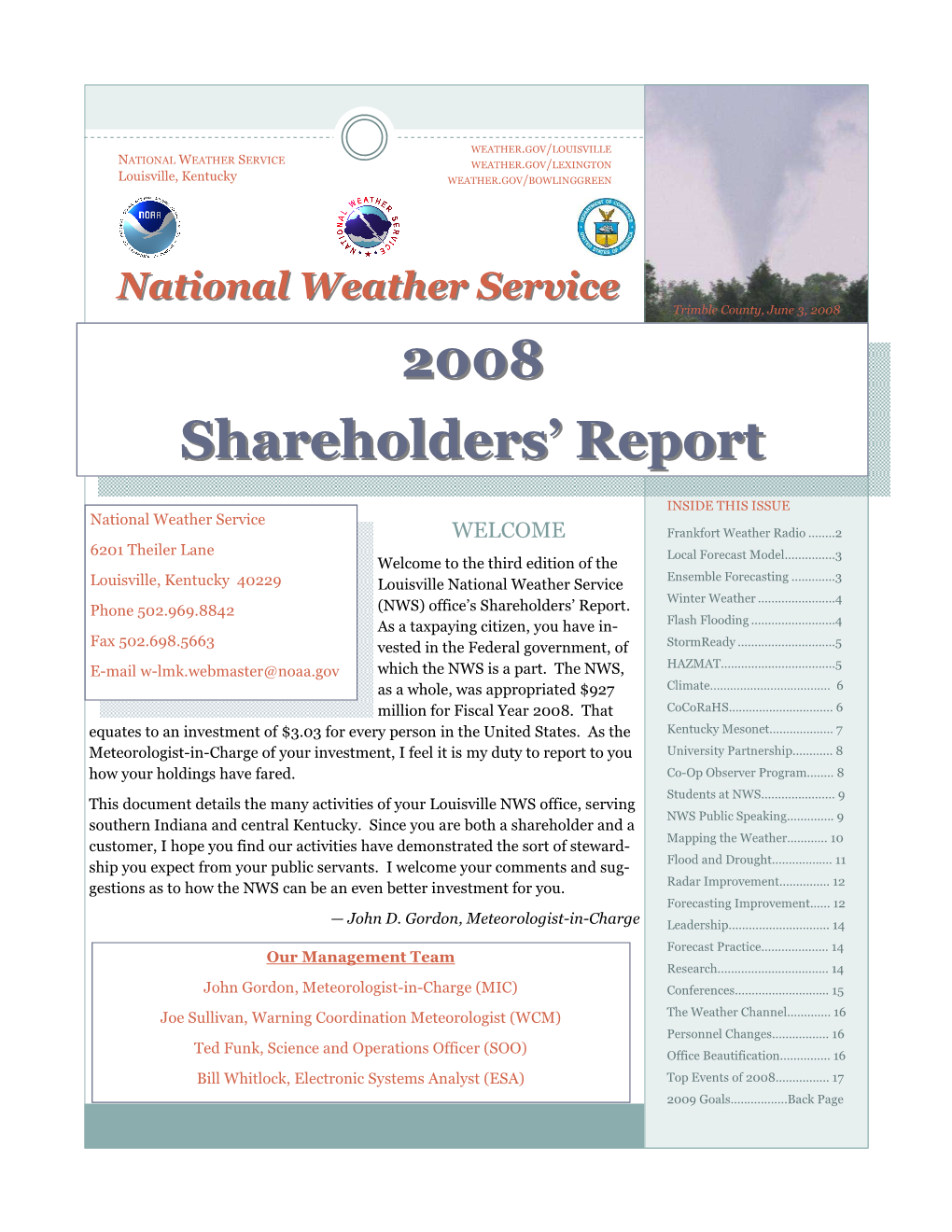 2008 Shareholders' Report