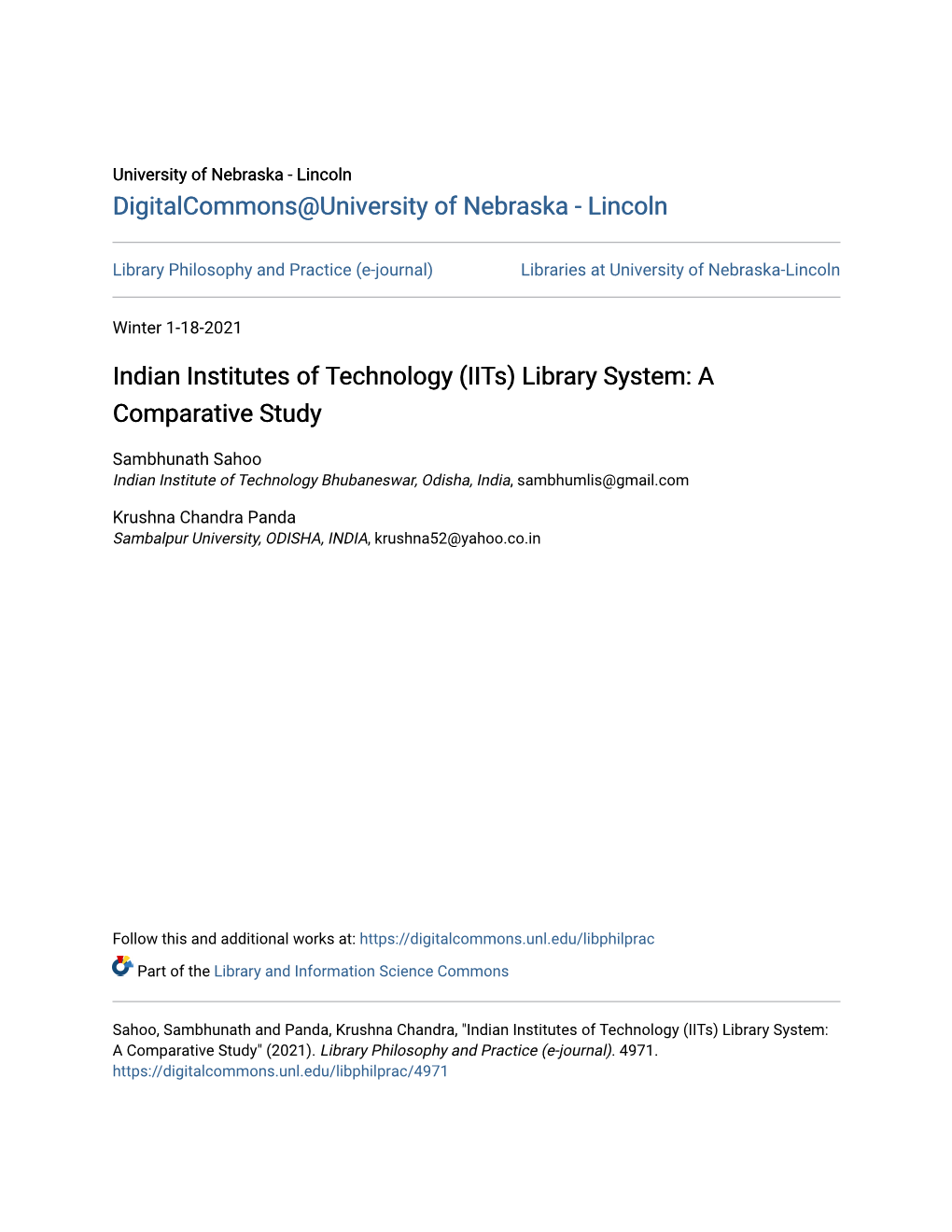 (Iits) Library System: a Comparative Study