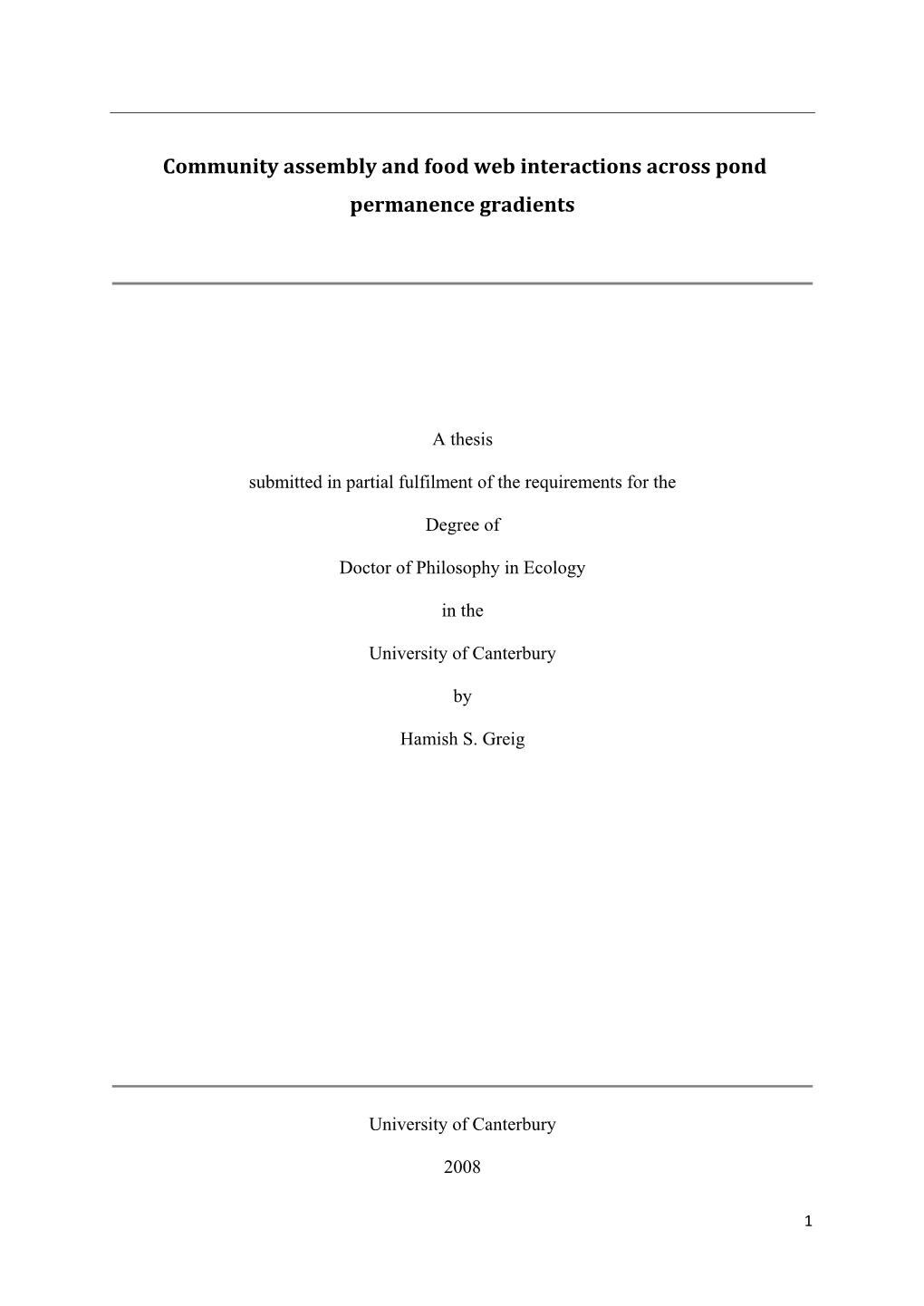 Community Assembly and Food Web Interactions Across Pond Permanence Gradients