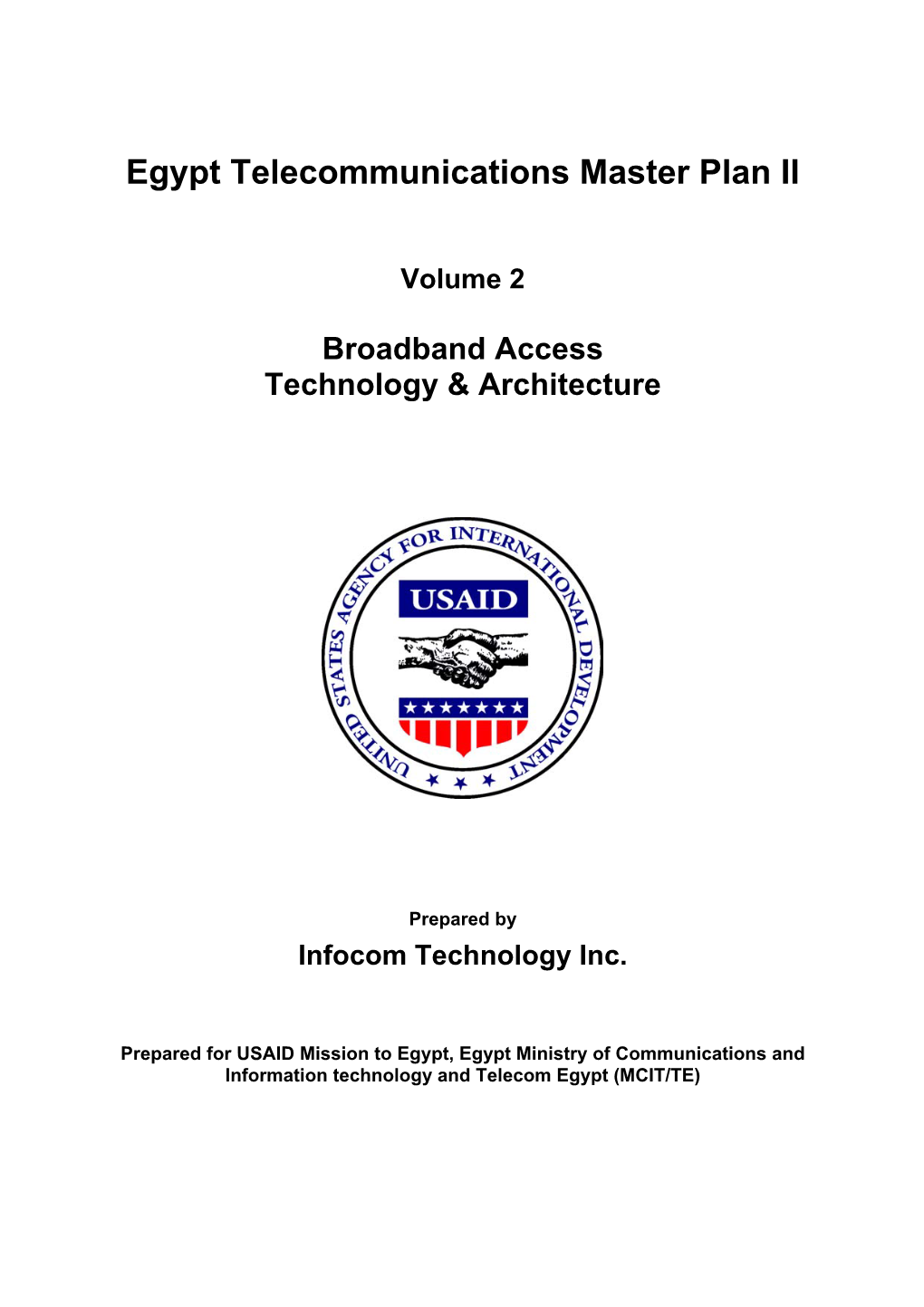 Egypt Telecommunications Master Plan II