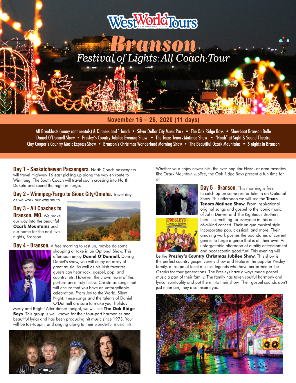 Branson Festival of Lights:All Coach Tour