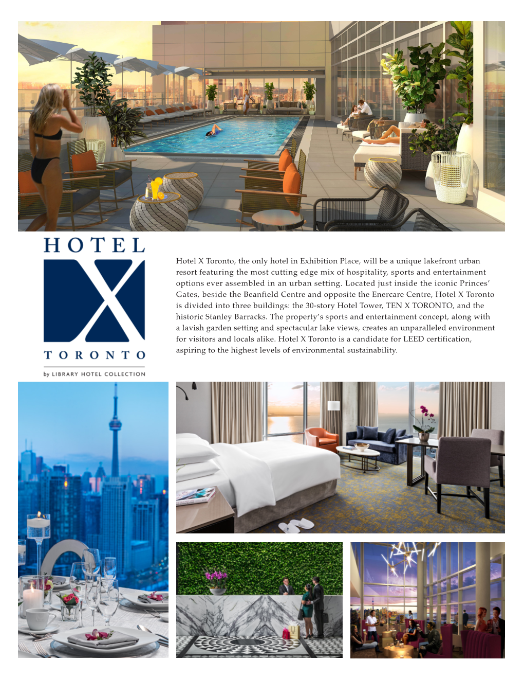 Hotel X Toronto, the Only Hotel in Exhibition Place, Will Be a Unique