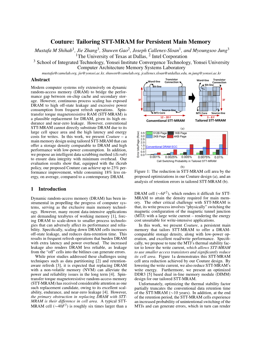 Tailoring STT-MRAM for Persistent Main Memory