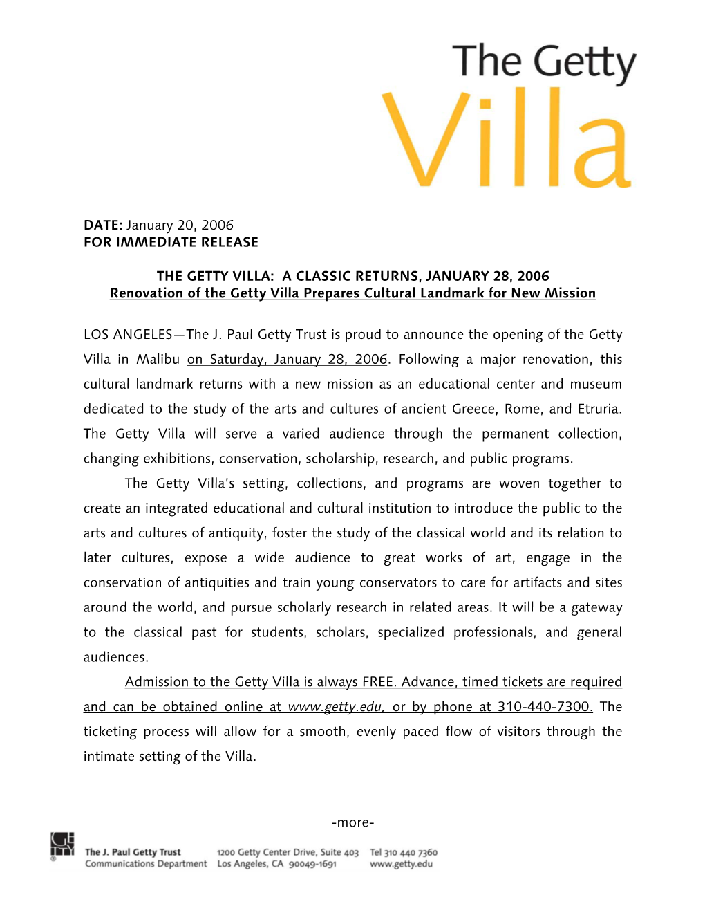 Villa Release