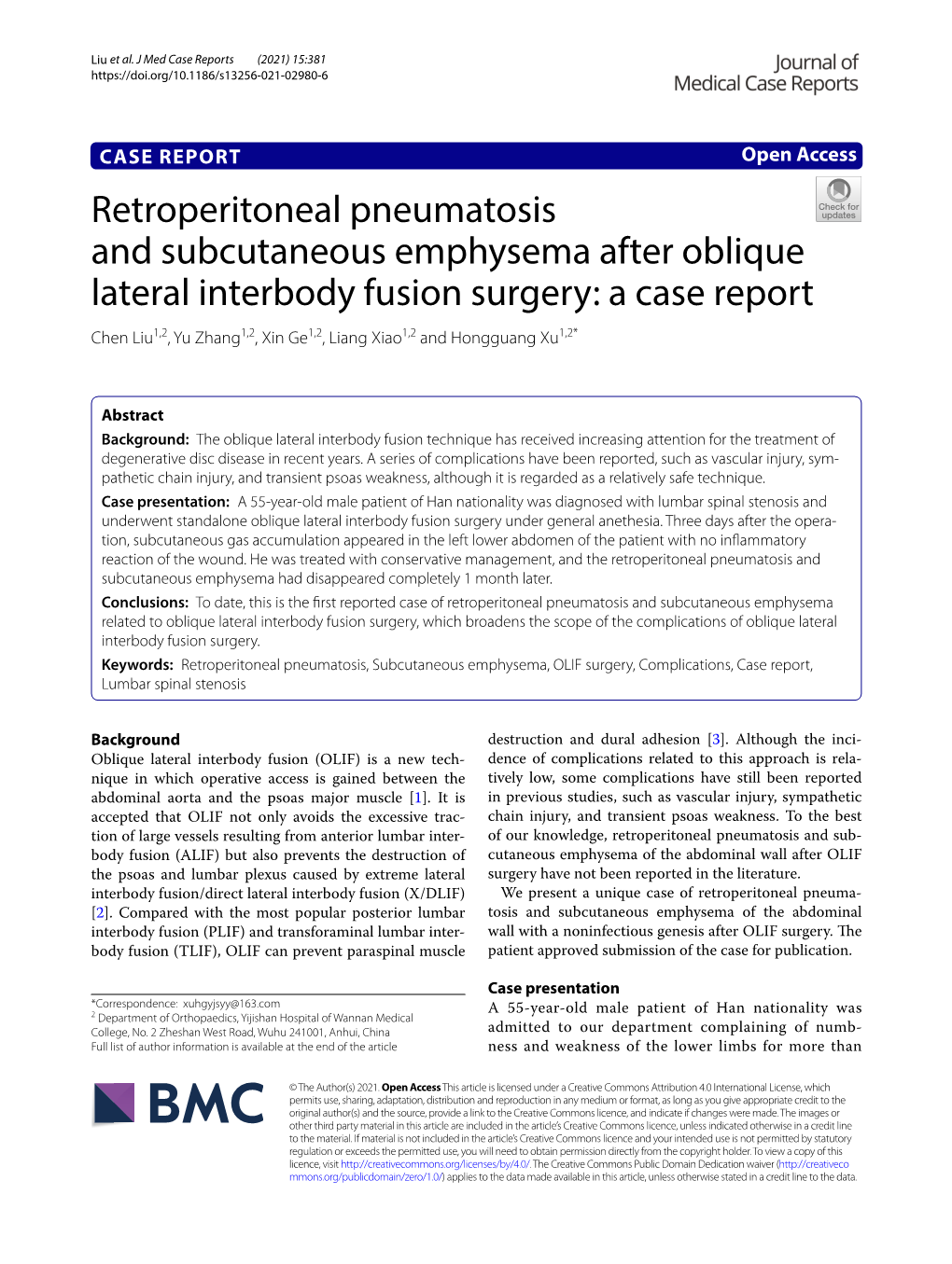 Retroperitoneal Pneumatosis and Subcutaneous Emphysema After