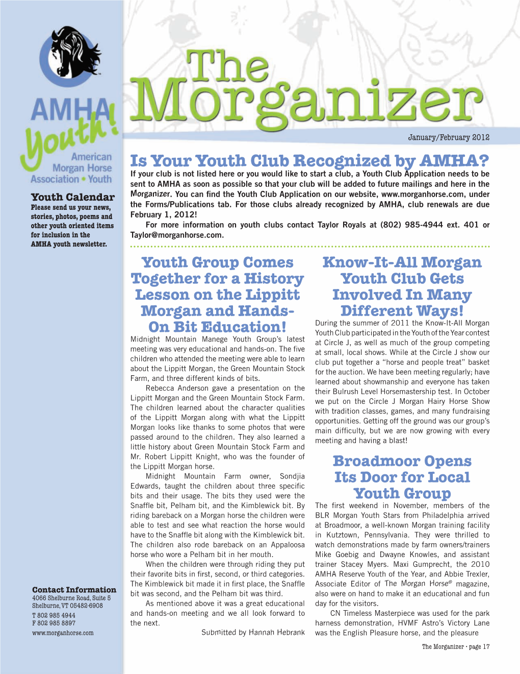 Arizona Morgan Horse Youth Group