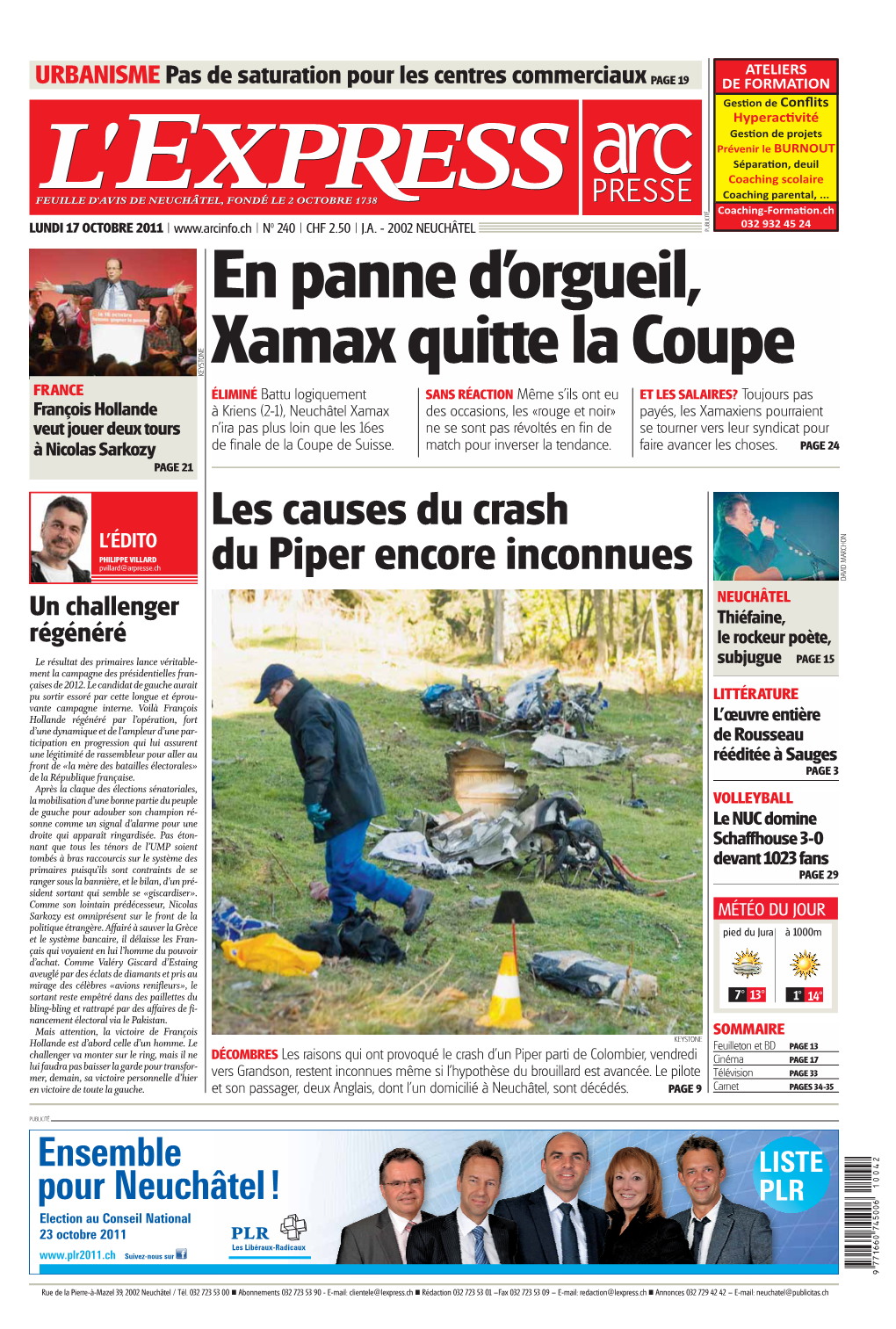 Les Causes Du Crash Du Piper Encore Inconnues