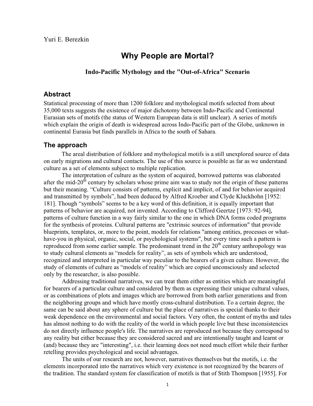 Why People Are Mortal?