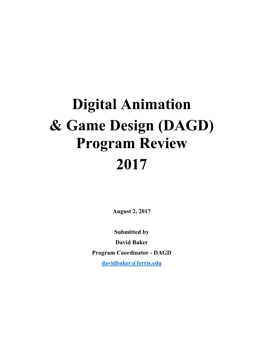 Digital Animation & Game Design (DAGD)