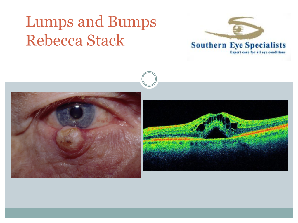 Lumps and Bumps Rebecca Stack Summary