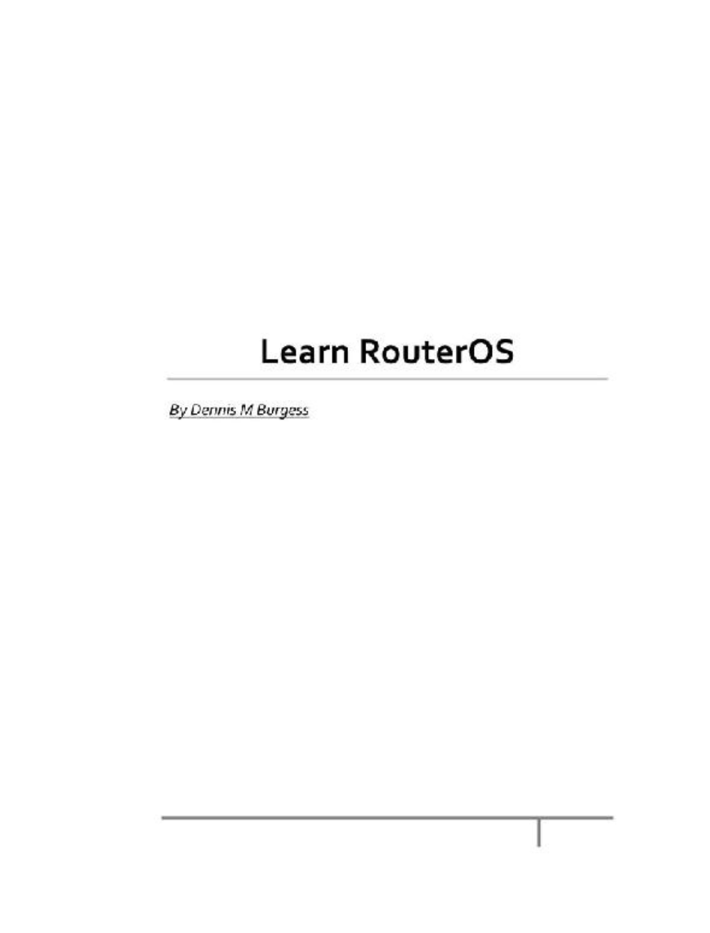 Learn Routeros