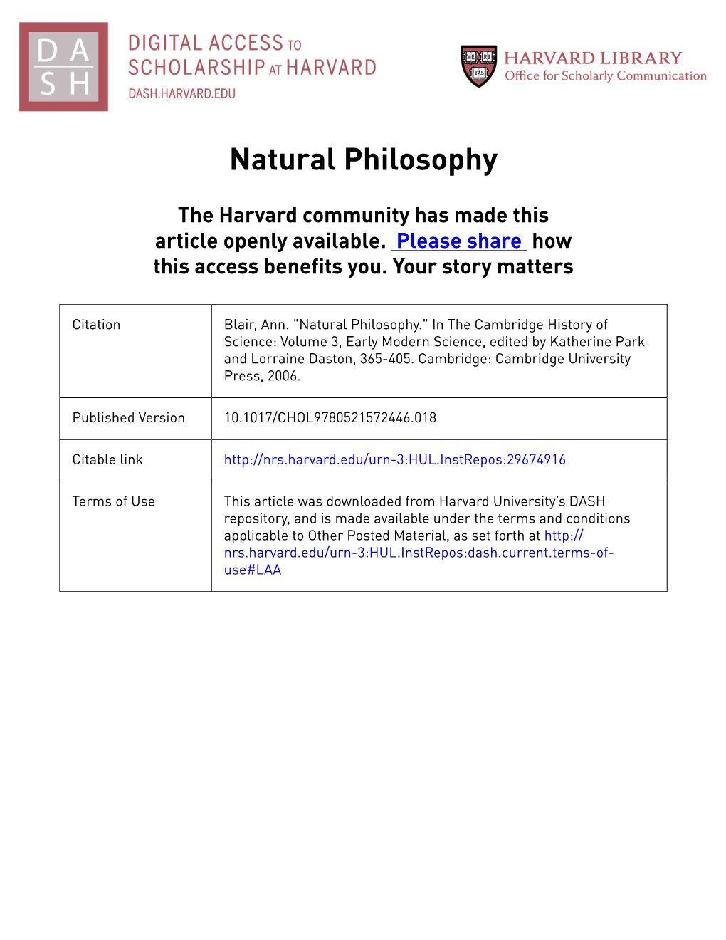 Natural Philosophy