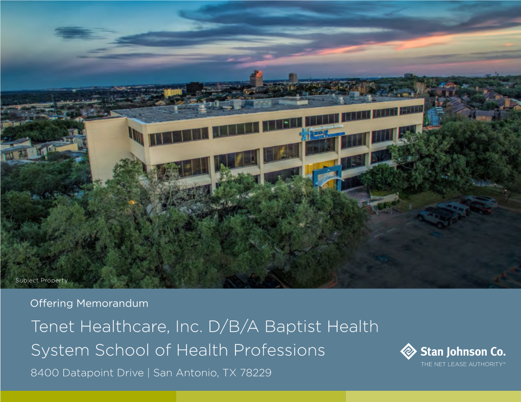 Tenet Healthcare, Inc. D/B/A Baptist Health System School of Health