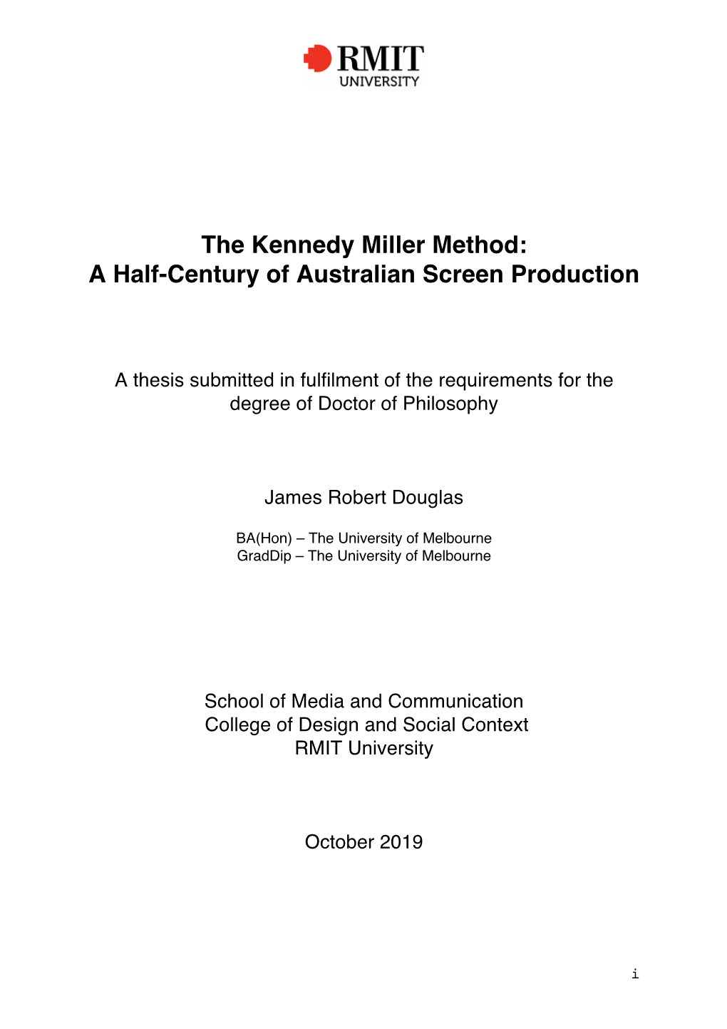 The Kennedy Miller Method: a Half-Century of Australian Screen Production