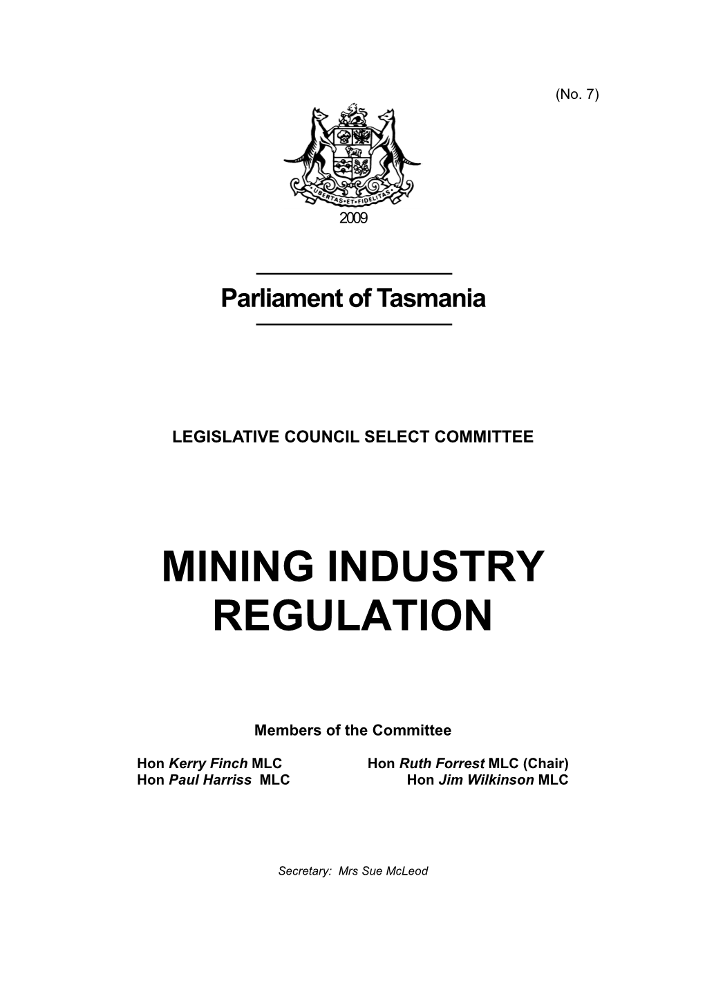Mining Industry Regulation