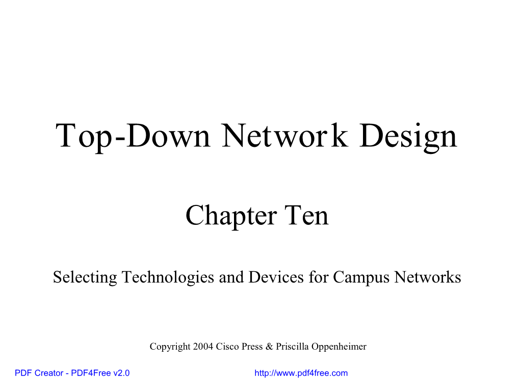 Top-Down Network Design