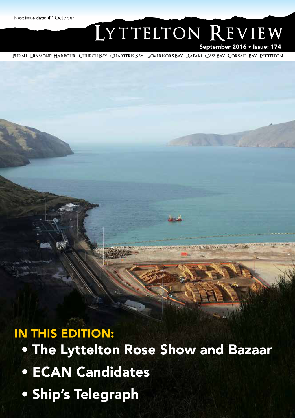 The Lyttelton Rose Show and Bazaar • ECAN Candidates • Ship's Telegraph