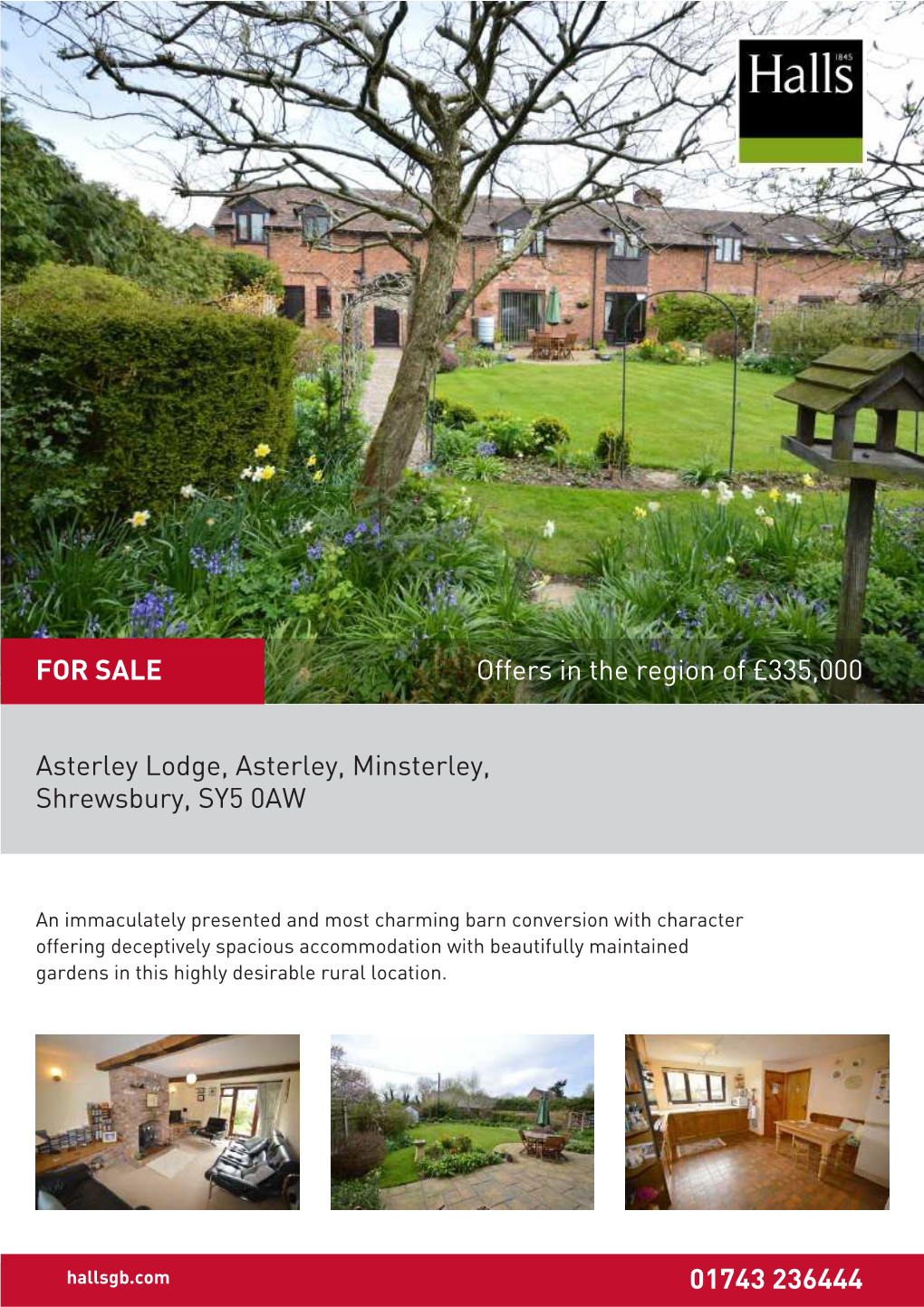 Asterley Lodge, Asterley, Minsterley, Shrewsbury, SY5 0AW 01743