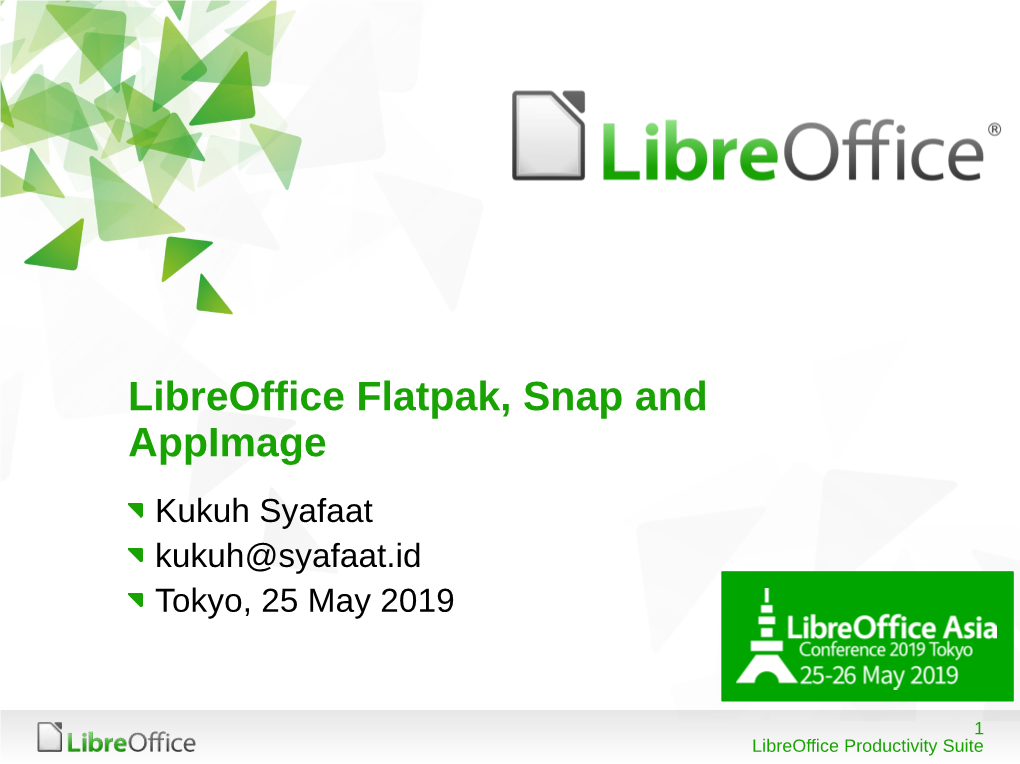 Libreoffice Flatpak/Snap/Appimage?