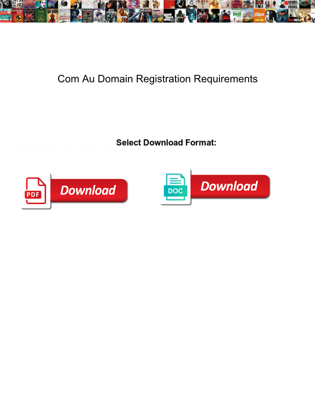 Com Au Domain Registration Requirements