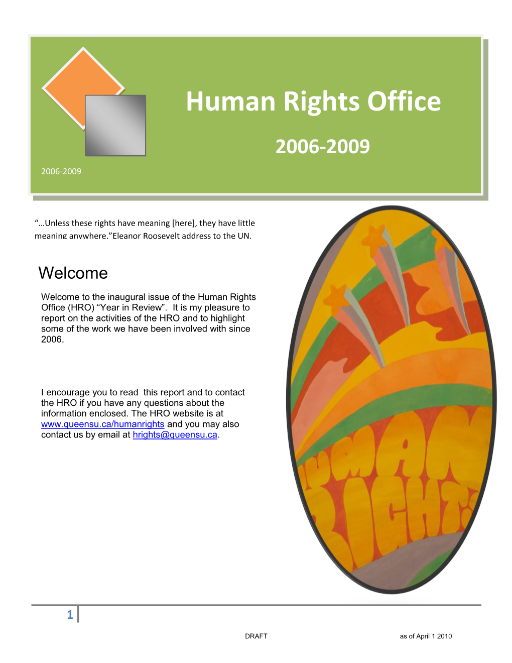 Human Rights Office 2006-2009 2006-2009