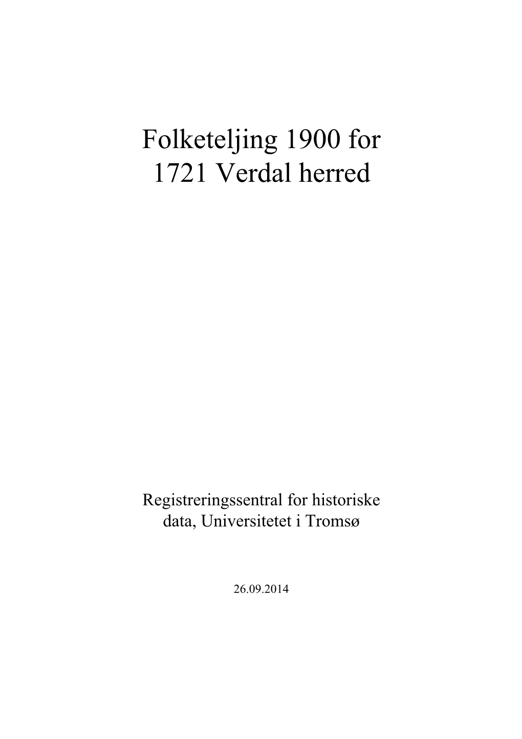 Folketeljing 1900 for 1721 Verdal Herred