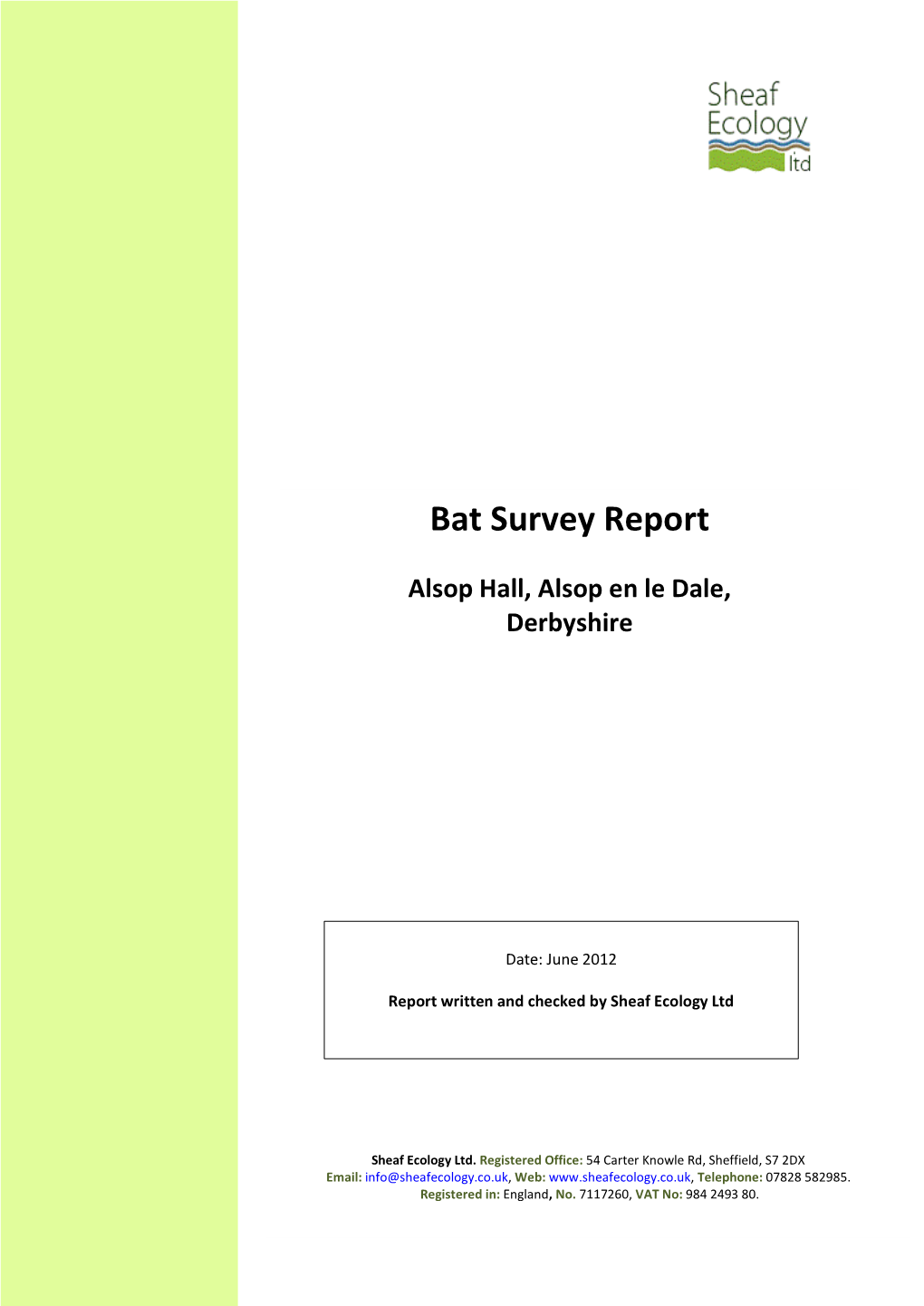 Bat Survey Report